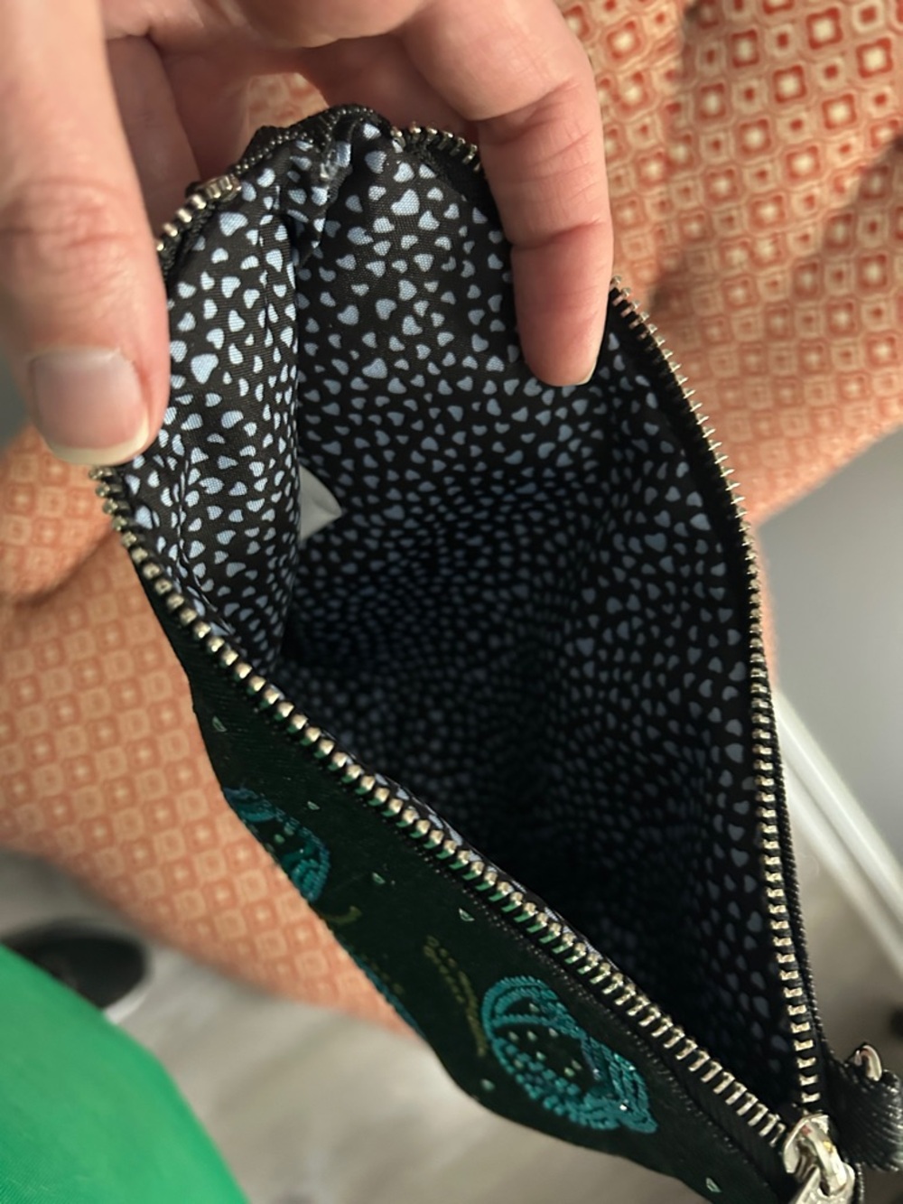 Brighton Demin Crossbody Bag with Blue Butterfly Rhinestones - Picture 3 of 3